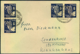 1951, 6 Pfg. Frieden 4-ma, Als MeF Auf Fernbrief - Autres & Non Classés