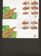 PAYS- BAS - SERIE N° 1749 A1758 SUR 2 LETTRES FDC -ANNEE 2000 - - FDC