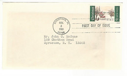 55828) USA Christmas Postmark 1969 First Day FDC   Enclosure - Cartas