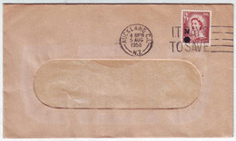 NZS14502 New Zealand 1958 QEII Window Cover Surcharged 2d On 1 1/2p With Slogan IT PAYS TO SAVE - Storia Postale