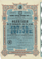 Obligation De 1909 -  Emprunt De La Ville De Moscou - Déco - Russia