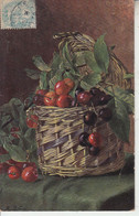 Illustrateur BILLING - 2 Cartes - Nature Morte - Fruits Cerises Prunes Poires  PRIX FIXE - Billing, M.