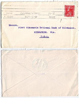 NZS14419 New Zealand 1930 Cover Franking KGV 1d Admiral Dannevirke To USA - Cartas & Documentos