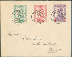 N°126/128 - Série MERODE Obl. Sc ANTWERPEN 1 ANVERS Sur Lettre Du 7-X-1914 Vers La Ville. - TB - 19809 - 1914-1915 Red Cross