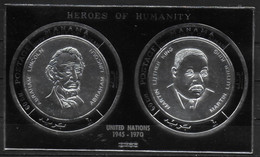 MANAMA  N° ( Argent )   * *  Heros De L Humanité Luther King  Lincoln - Martin Luther King