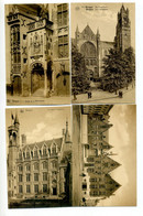 Lot 4 CPA Flandre Occidentale Brugge Bruges - Entrée Bibliothèque, Cathédrale, Maison Gruuthuse, Place Menling Ed. Nels - Brugge