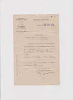 SOINS MEDICAUX AUX MILITAIRES VICTIMES DE LA GUERRE MAIRIE De DIGNY Pour LA GATINE COMMUNE De DIGNY (E&L) 1924 - 1914-18