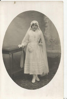 Jeune Fille Communiante  ( Photo Carte  The - Communion