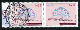 ANDORRA ANDORRE (2022) Luna Park, Parc D’attractions, Amusement Park, Noria, Grande Roue, Wheel  First Day + Mint - Used Stamps