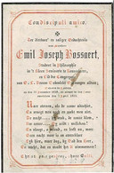 G. GEZELLE - Oorspronkelijk Gedicht Door G.G. Voor Emil BOSSAERT Roeselare +1859 - Zie "Kerkhofblommen Nr. 9 - Santini