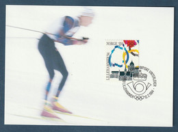 ⭐ Norvège - FDC - Carte Maximum - Jeux Olympiques 1994 - 1993 ⭐ - Maximumkaarten