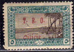 FRENCH CILICIE CILICIA FRANCAISE 1919 T.E.O. PYRAMIDS OF EGYPT 5pi USED USATO OBLITERE' - Usati