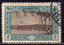 FRENCH CILICIE CILICIA FRANCAISE 1919 T.E.O. PYRAMIDS OF EGYPT 5pi USED USATO OBLITERE' - Used Stamps