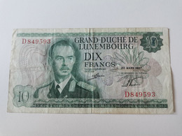 Billet, Luxembourg. 10 Francs Jean 1967 - Luxembourg