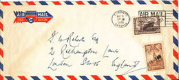 Canada Air Mail Cover Sent To England Toronto Ontario 6-5-1946 (the Cover Is Bended) - Luchtpost