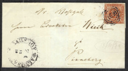 DANEMARK 1871: LSC De Altona-Bahnhof (Hamburg, Allemagne) à Pinneberg, TP (Y&T 8) Et CAD Danois , B Obl. Chiffre "169" - Storia Postale