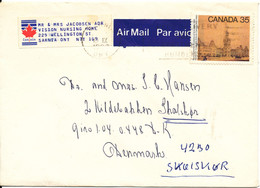 Canada Cover Sent To Denmark 10-9-1980 Single Franked - Cartas