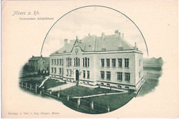 MOERS Am Rhein Mörs Gymnasium Adolphinum Grünlich TOP-Erhaltung Ungelaufen Vor 1905 - Moers