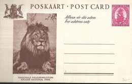 L Afrique Du Sud -Entier Postal  Illustré Parc National Kruger - Cartas