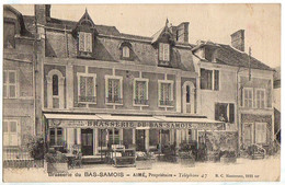 BAS SAMOIS - BRASSERIE Du BAS SAMOIS + Indicateur Des Trains Au Dos - Samois