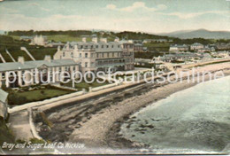 BRAY AND SUGAR LOAF COUNTY WICKLOW OLD COLOUR POSTCARD IRELAND - Wicklow