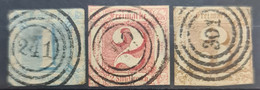 THURN & TAXIS 1859 - Canceled - Mi 15, 16, 17 - Used