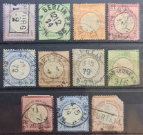 DEUTSCHES REICH 1872 - Canceled - Mi 16-23, 25-27, Grosses Brustschild - Used Stamps
