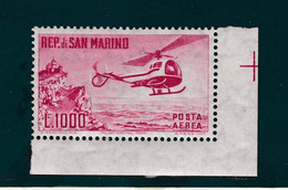 1961 San Marino Saint Marin  ELICOTTERO HELICOPTER 1000L Aereo MNH** - Luftpost