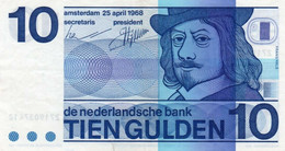 Kingdom Of Netherlands 10 Gulden 1968 P- 91b XF - 10 Gulden