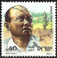 Israel 1988 - Mi 1108 - YT 1053 ( Moshe Dayan ) - Used Stamps (without Tabs)