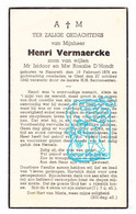 DP Henri Vermaercke / D'Hondt ° Nazareth 1876 † Gent 1942 - Images Religieuses