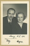 Otto Von Habsburg & Regina Von Habsburg - Rare Signed Photo - Nancy 1951 - COA - Autographs