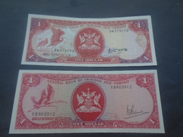 TRINIDAD , P 30a  + 36a  , 1 Dollar , L 1964 (1977) + 1979 ,  UNC  Neuf - Trinidad & Tobago