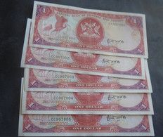 TRINIDAD , P 36a  , 1 Dollar , 1979  ,  AU/UNC  Neuf , 5 Notes - Trinité & Tobago
