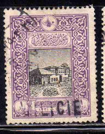 CILICIE CILICIA 1919 TURKISH STAMP  GENERAL POST OFFICE COSTANTINOPLE OVERPRINTED 1pi USED USATO OBLITERE' - Usati