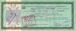 PAKISTAN Old  Expired  Bank Deposit Certificate 10,000  Rupees NDFC ( Green  Colour)  12-10-1985 - Bank & Insurance