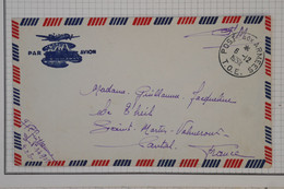 BA7  INDOCHINE  T.O.E  BELLE LETTRE  FM 1954  PAR AVION POUR  SAINT MARTIN CANTAL  FRANCE  +  + AFFRANCH.  PLAISANT - Lettres & Documents