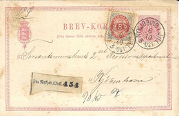 1910 - BREV-KORT  8 Ore + 8 Ore - Cartas & Documentos