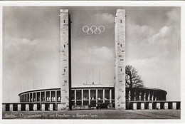 53825 - Deutsches Reich - 1936 - AnsKte "Olympisches Tor Mit Preussen- U. Bayern-Turm", Ungebraucht - Jeux Olympiques