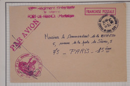 BA7  MARTINIQUE   BELLE LETTRE  FM 1978  PAR AVION FORT DE FRANCE  POUR  PARIS  FRANCE  + + AFFRANCH.  INTERESSANT - Cartas & Documentos