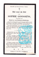 DP Sophie Goossens / Halsberge ° Nazareth 1842 † De Pinte 1909 - Images Religieuses