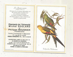 CALENDRIER, Petit Format, 1998 , Pharmacie De L'UNIVERSITE, 49 , ANGERS, Oiseaux - Tamaño Pequeño : 1991-00