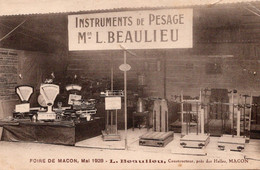 Foire  De Macon  1928  Instrument De Pesage L Beaulieu - Kermissen