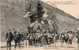 Macon Fêtes 1909 Gutemberg Char De L'industrie Du Livre - Carnaval