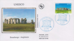 Enveloppe  FDC  1er  Jour    FRANCE   STONEHENGE   ANGLETERRE   UNESCO   2012 - UNESCO