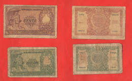 50 + 100 Lire 1951 Italia Elmata Italy Italie - 50 Liras