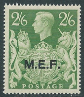 1943-47 OCCUPAZIONE BRITANNICA MEF 2/6 S MNH ** - RF27-4 - Occup. Britannica MEF