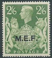 1943-47 OCCUPAZIONE BRITANNICA MEF 2/6 S MNH ** - RF27-6 - British Occ. MEF