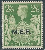 1943-47 OCCUPAZIONE BRITANNICA MEF 2/6 S MNH ** - RF27-8 - Occup. Britannica MEF