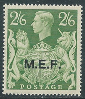 1943-47 OCCUPAZIONE BRITANNICA MEF 2/6 S MNH ** - RF27-9 - Occ. Britanique MEF